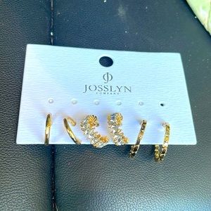 3 pair post backings earrings